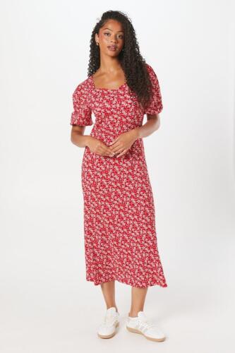 Dorothy Perkins Womens Tall Red Floral Sweetheart Neck Midi Dress Rather Saucy