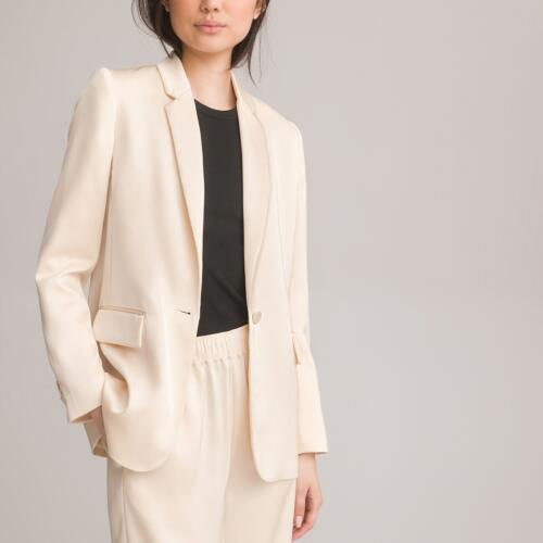 La Redoute Collections Satin Straight Fit Blazer Rather Saucy