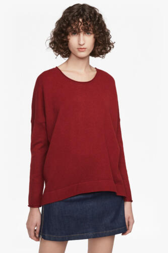 French Connection Viva Vhari Round Neck Jumper Berry Red Rather Saucy